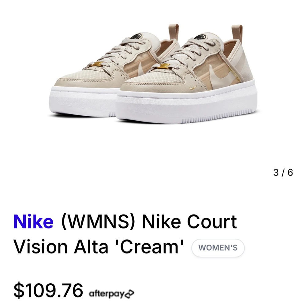 Nike Women's Court Vision Alta Beige Sneakers